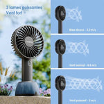 Charger l'image dans la galerie, Ventilateur Portable Rechargeable USB - 3 Vitesses avec Base