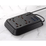 Charger l'image dans la galerie, Multiprise MOXOM 2 Mètres 3.4A - 4 Prises + 6 Ports USB Auto-ID
