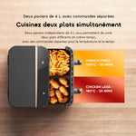 Charger l'image dans la galerie, Friteuse à Air Double Compartiment 8L - Cuisson Simultanée Sans Huile
