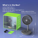 Charger l'image dans la galerie, Ventilateur Portable Rechargeable USB - 3 Vitesses avec Base
